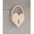 Kłódka drewniana serce z kluczem z drewna duża